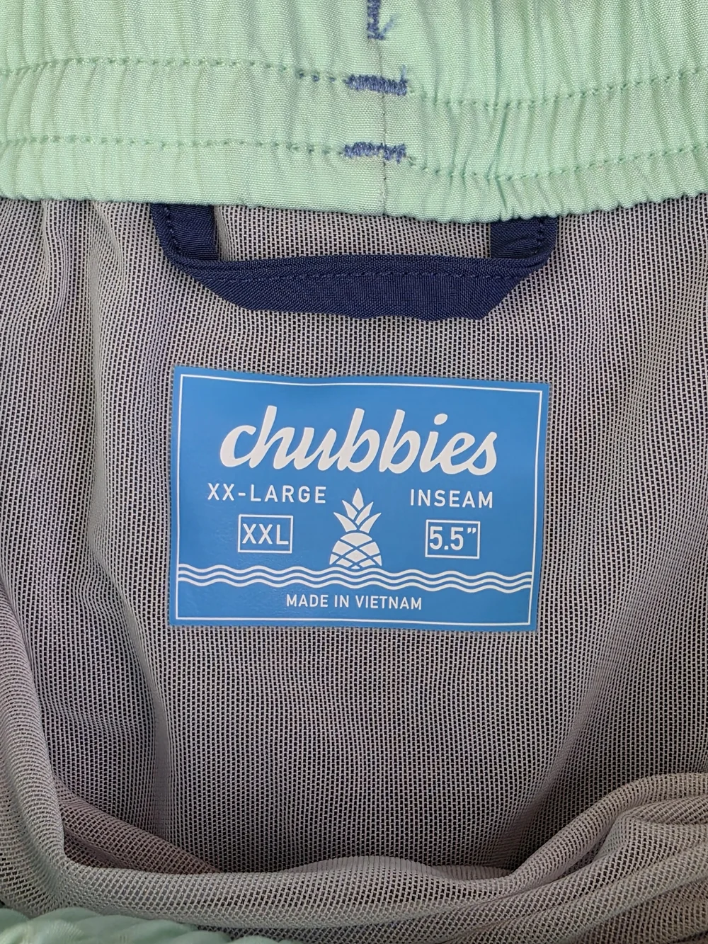 Chubbies True Blues Swim Trunks Shorts Mens 2XL 5.5